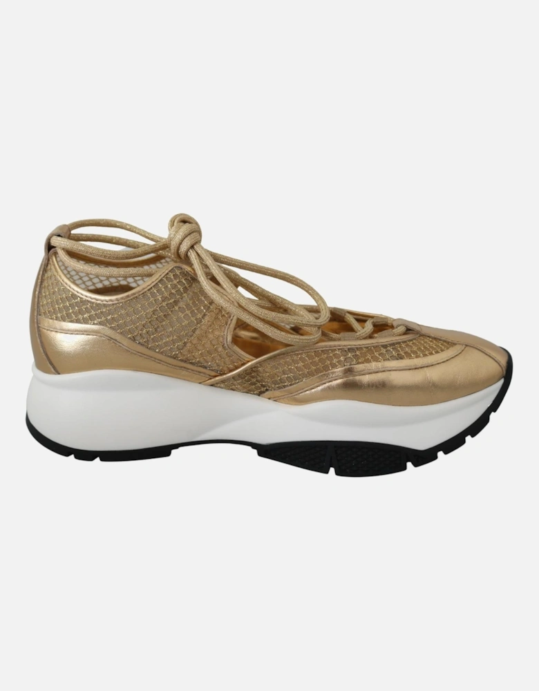 Romy Gold Mesh Sneaker Women