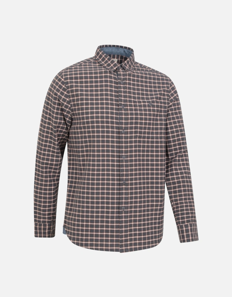 Mens Driftwood Checked Organic Shirt