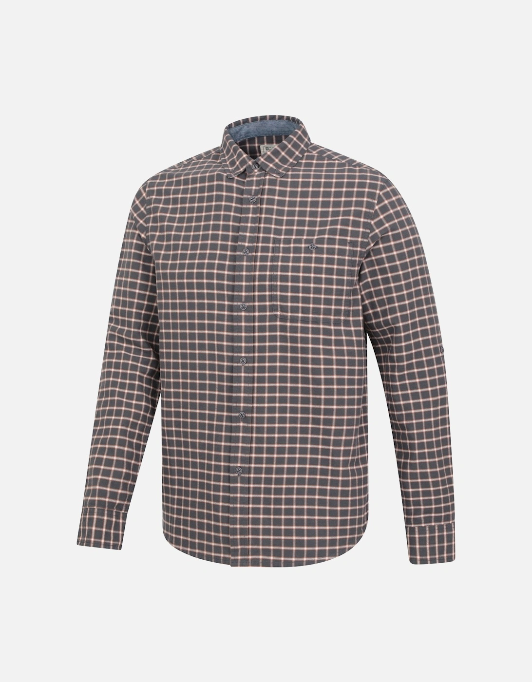 Mens Driftwood Checked Organic Shirt