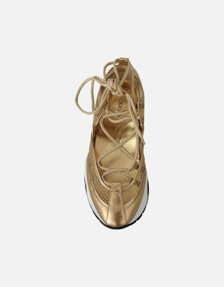 Romy Gold Mesh Sneaker Women