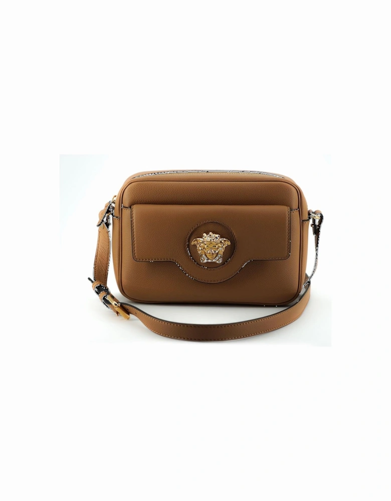 Medusa Crossbody Bag Camel Leather Women - Brown Shoulder Bags