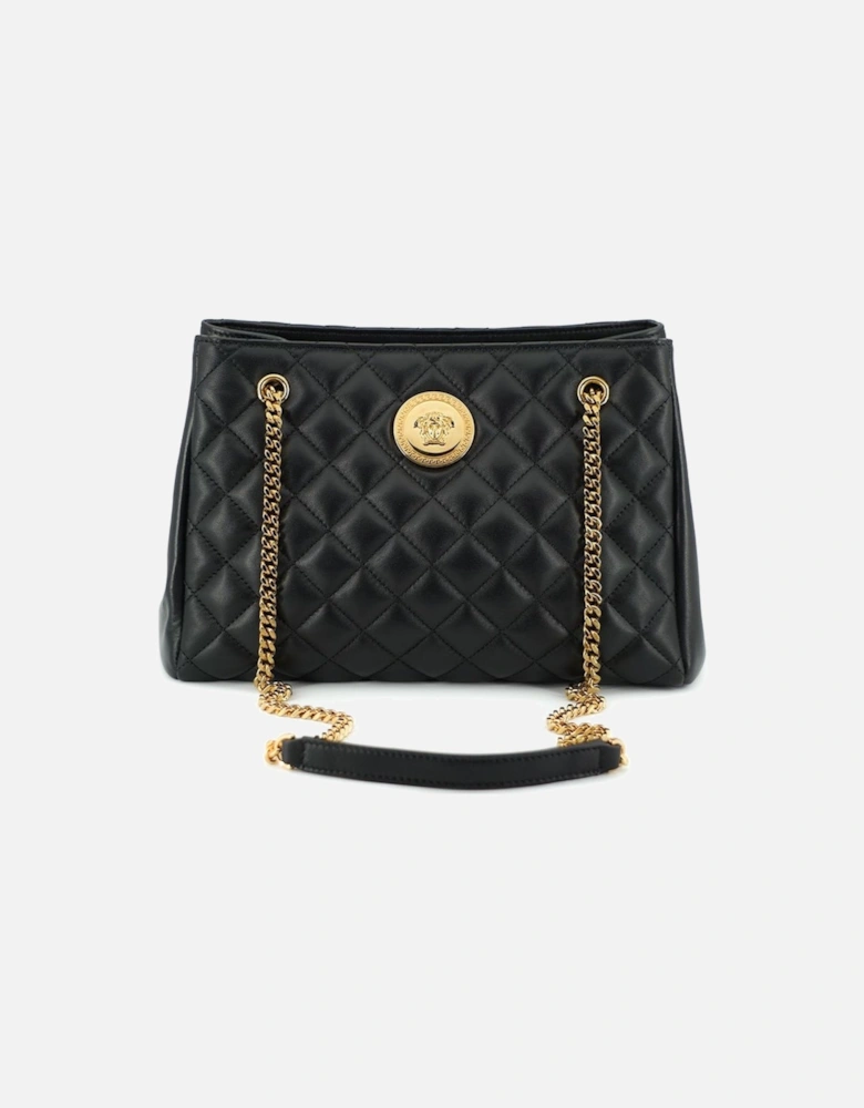 Quilted Chain Bag La Medusa Style Women - Black Tote Bags