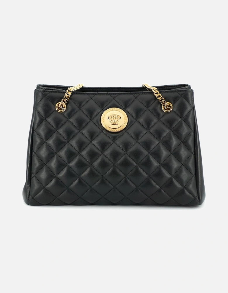 Quilted Chain Bag La Medusa Style Women - Black Tote Bags