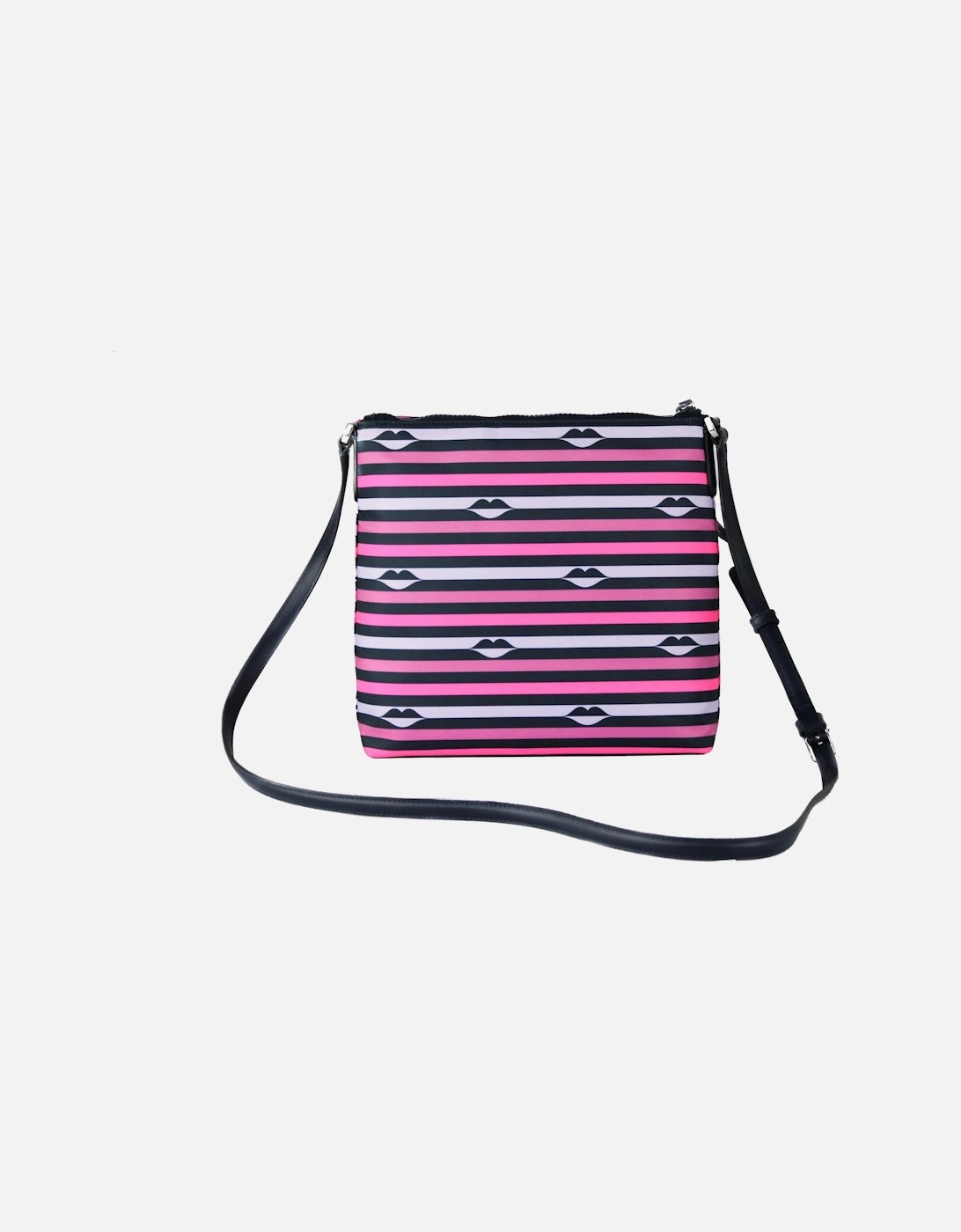 Kissing Stripes Small Crossbody Women - Pink Multi Crossbody Bags