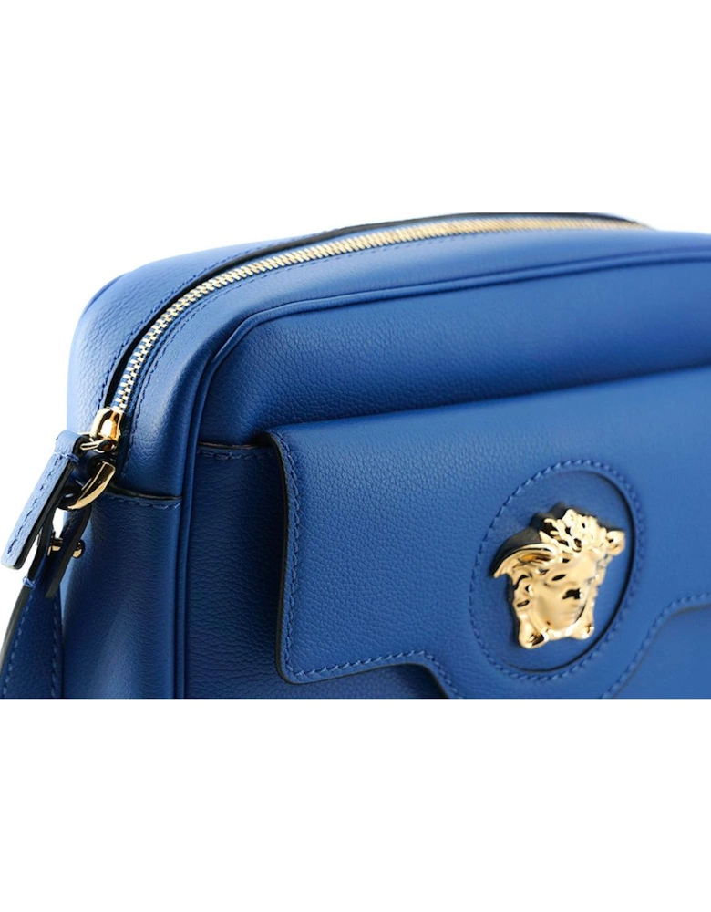 Medusa Crossbody Bag Blue Leather Women Shoulder Bags