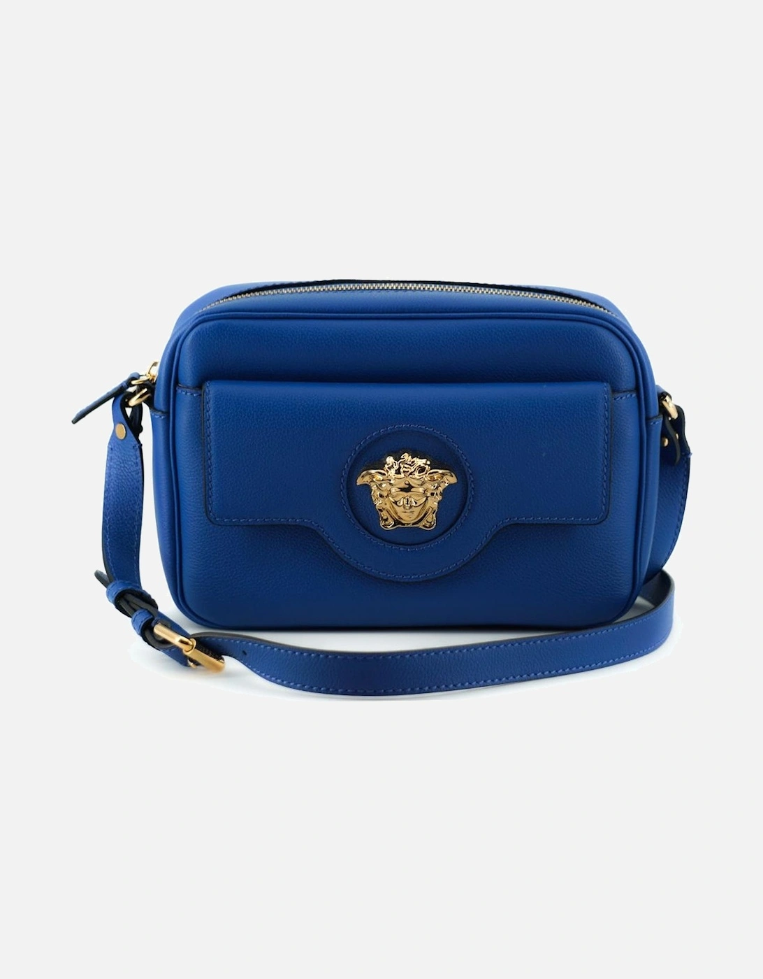 Medusa Crossbody Bag Blue Leather Women Shoulder Bags, 5 of 4