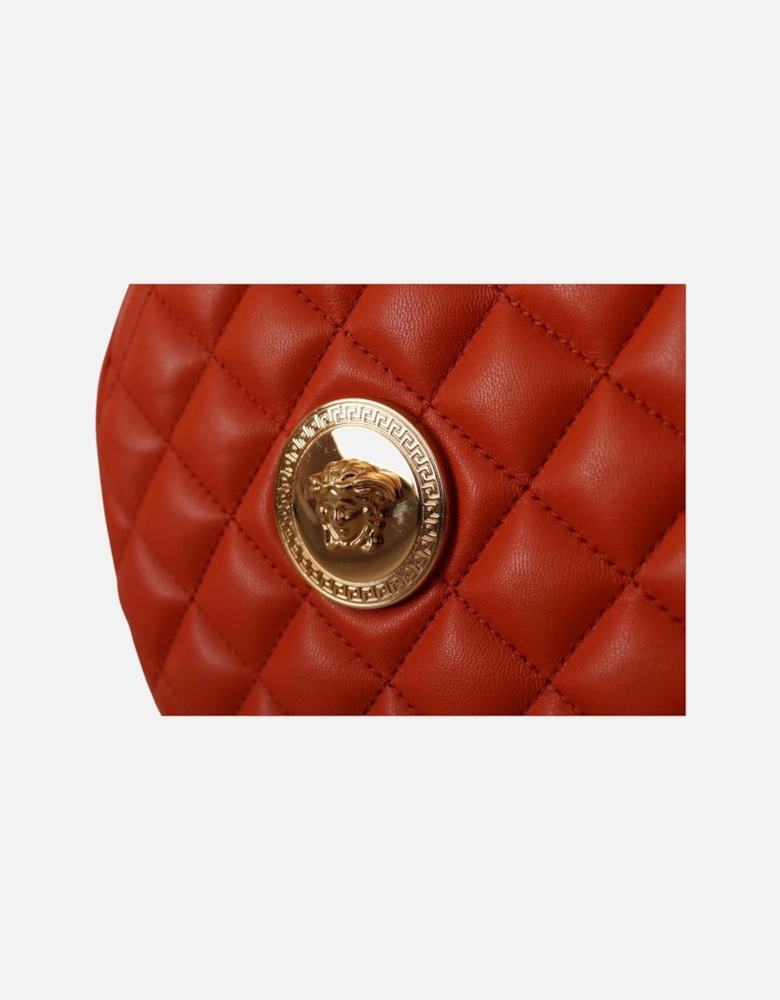 Medusa Quilted Leather Crossbody Bag Women - Red Shoulder Bags