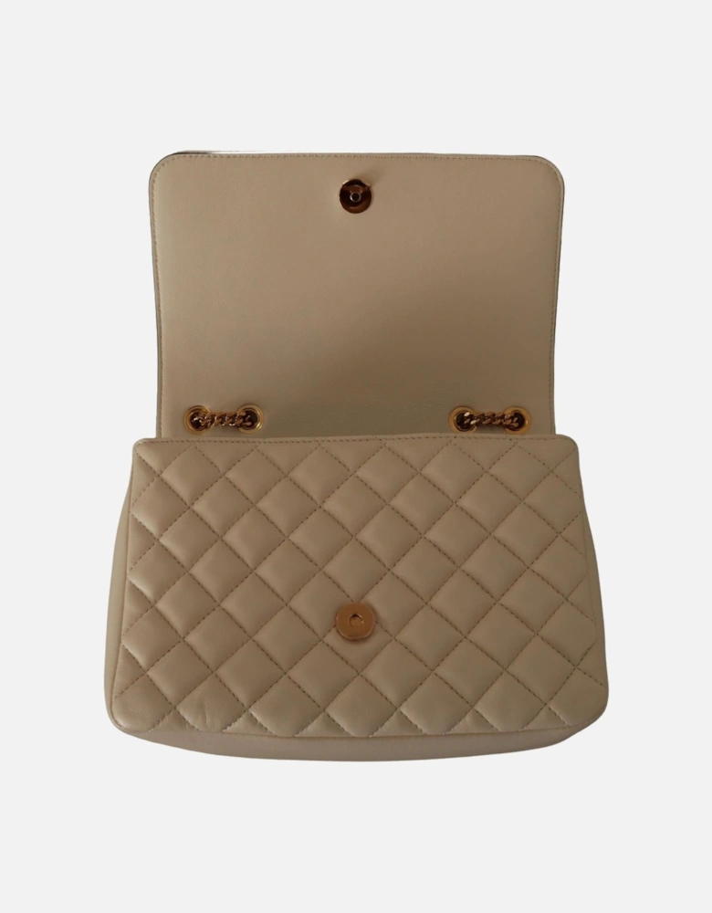 Medusa Quilted Leather Crossbody Women - White Shoulder Bags