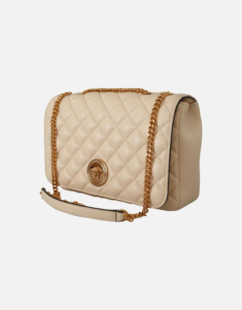 Medusa Quilted Leather Crossbody Women - White Shoulder Bags