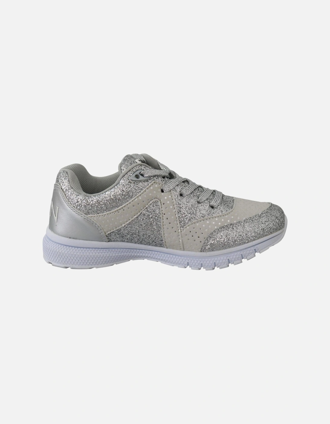 Glitter Sneakers Silver Style Women