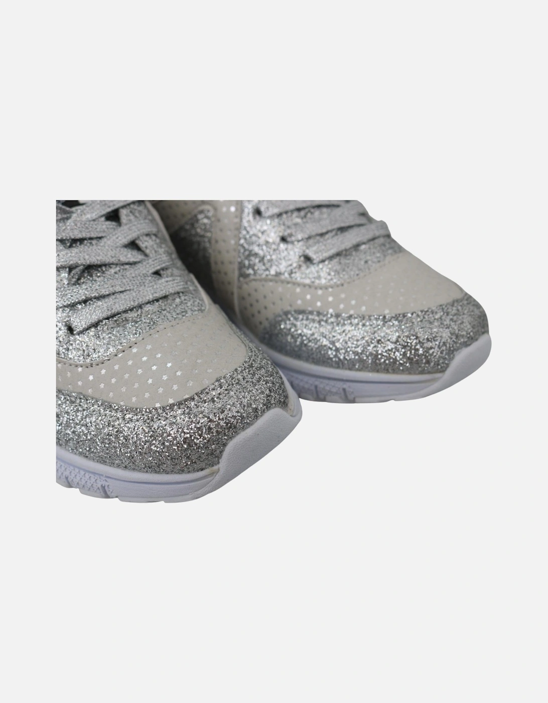 Glitter Sneakers Silver Style Women