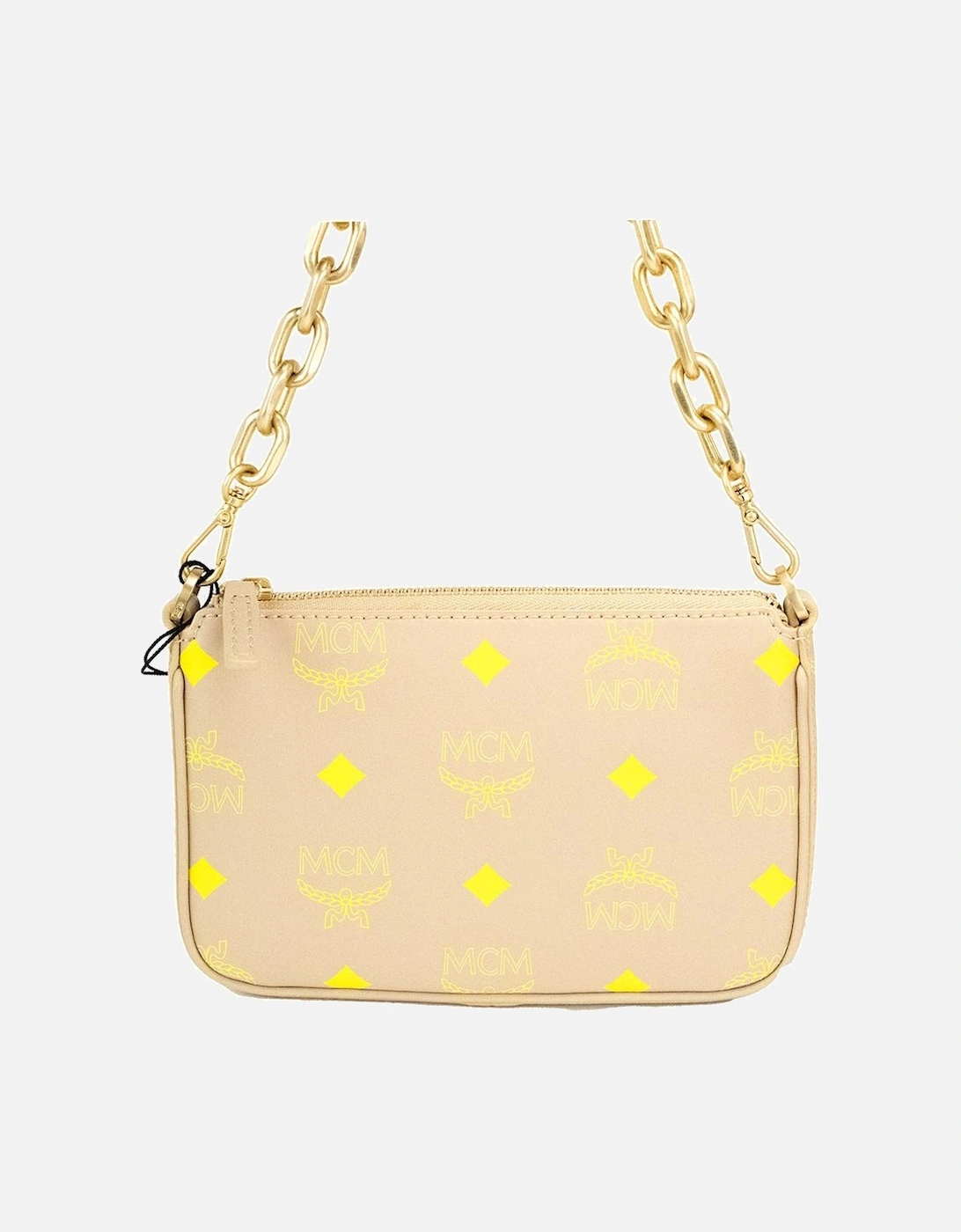 Mini Visetos Chain Bag BeigeYellow Women - Croissant Handbags, 4 of 3