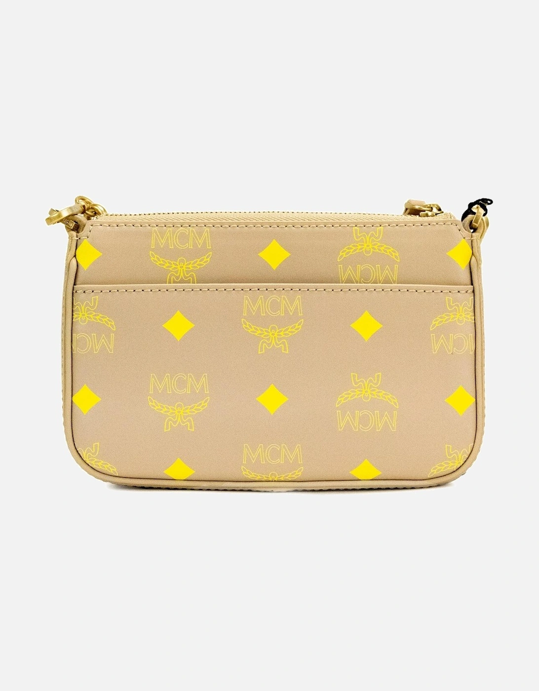 Mini Visetos Chain Bag BeigeYellow Women - Croissant Handbags