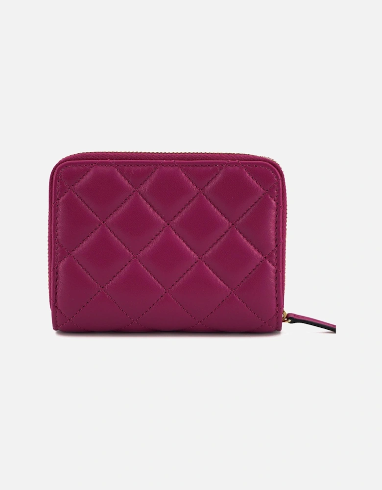 La Greca Quilted Zip Wallet Women - Purple Bags