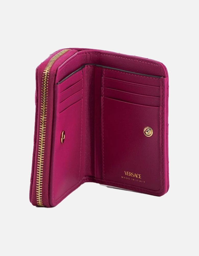 La Greca Quilted Zip Wallet Women - Purple Bags