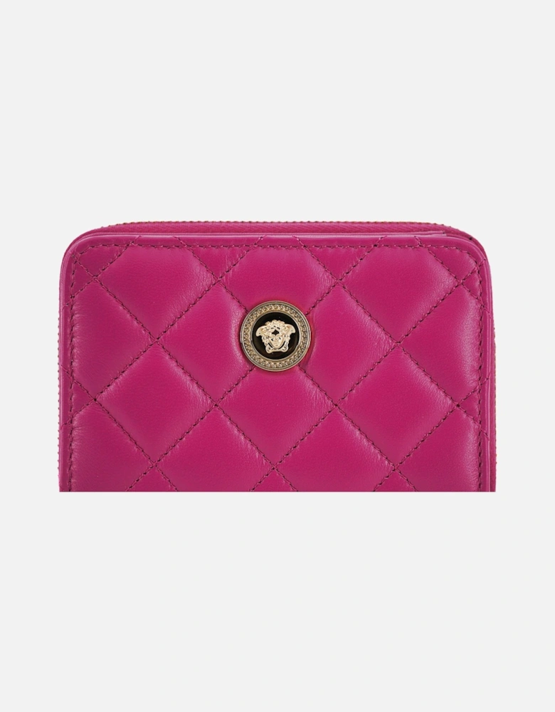 La Greca Quilted Zip Wallet Women - Purple Bags