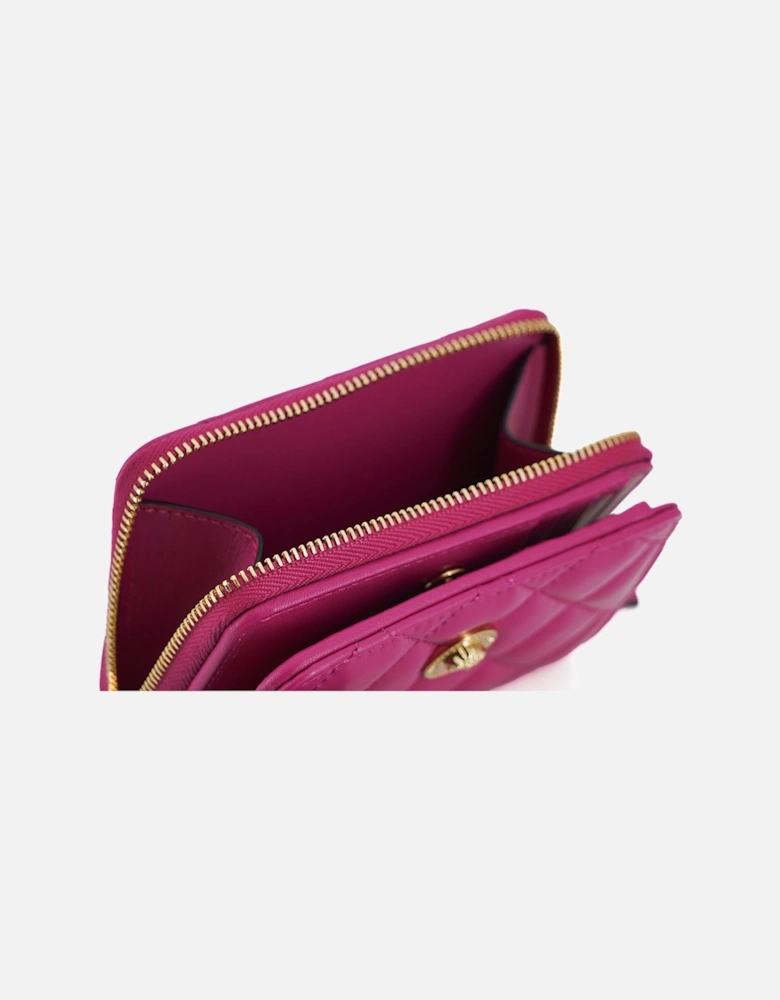 La Greca Quilted Zip Wallet Women - Purple Bags