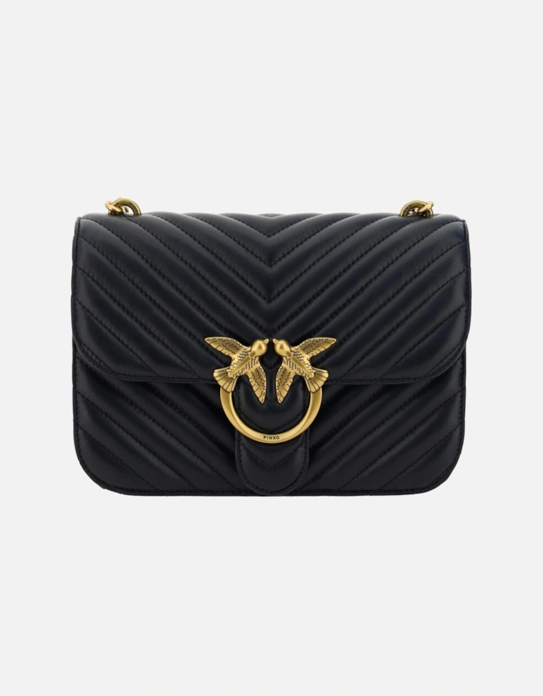 Love Birds Quilted Leather Crossbody Women - Black Shoulder Bags