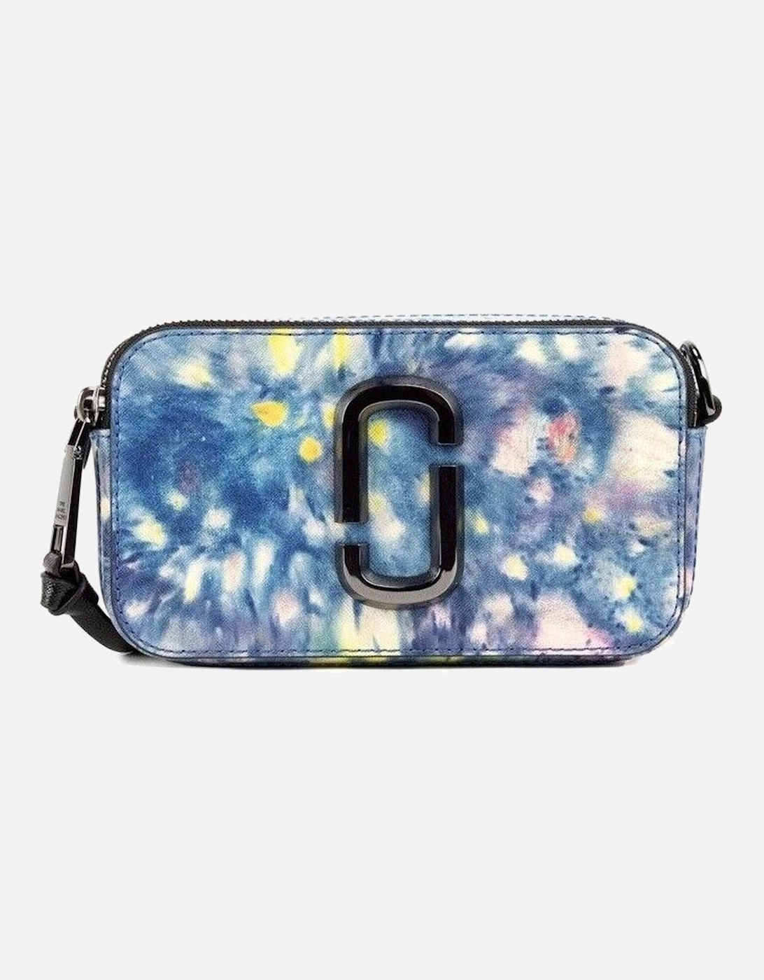 Watercolor Snapshot Printed Leather Shoulder Bag Women - Blue Multi, 6 of 5