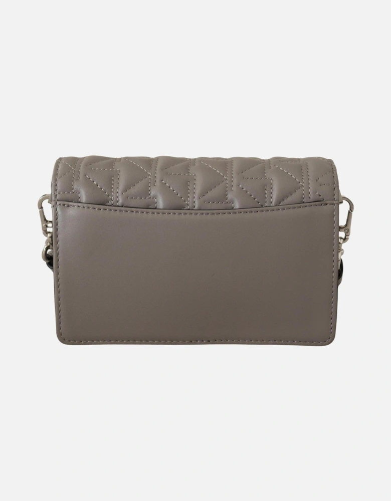 KIkonik Quilted Crossbody Grey Leather Women Shoulder Bags