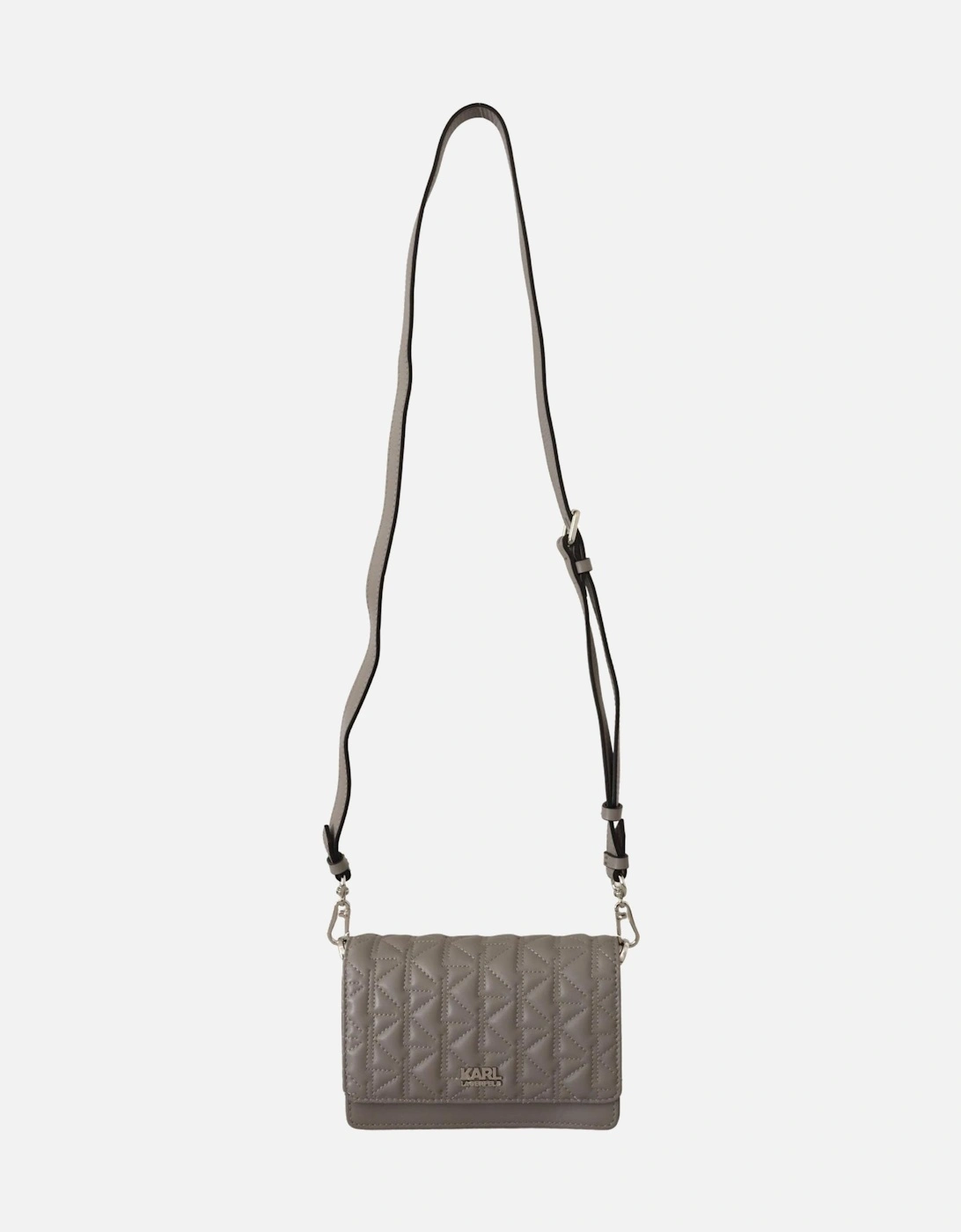 KIkonik Quilted Crossbody Grey Leather Women Shoulder Bags