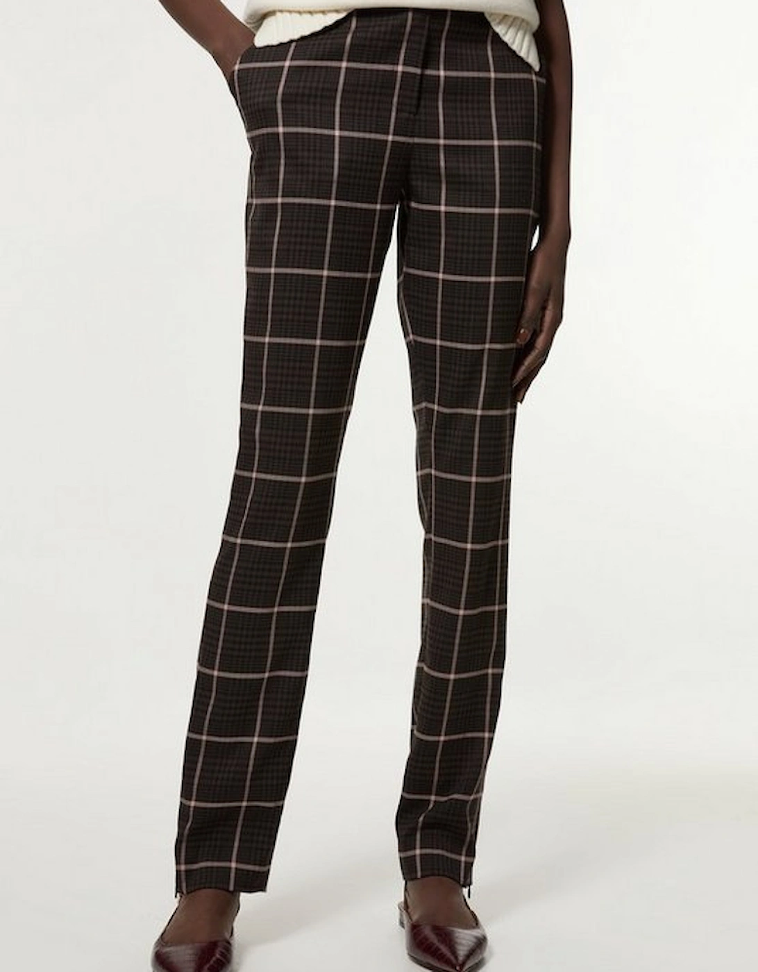 Check Straight Leg Tailored Trouser