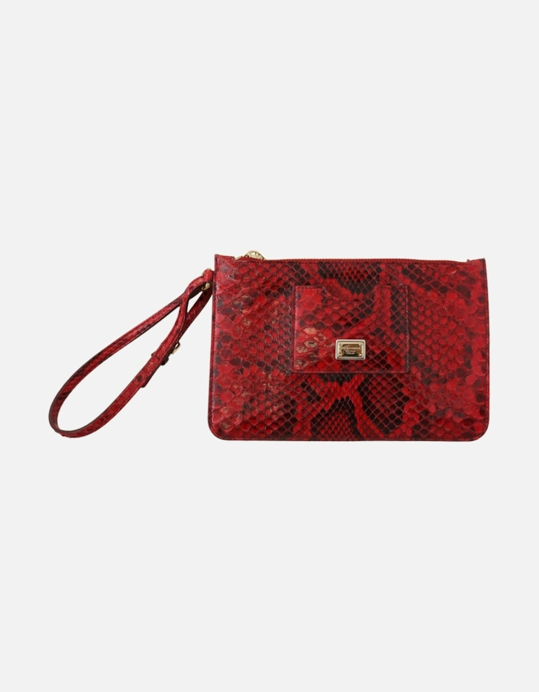 Red Leather Ayers Clutch Purse Wristlet Hand Women Clutch Bags