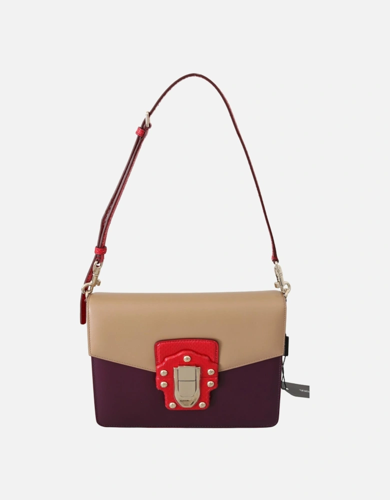 Purple Beige Red Leather Crossbody Purse Bag Women Shoulder Bags