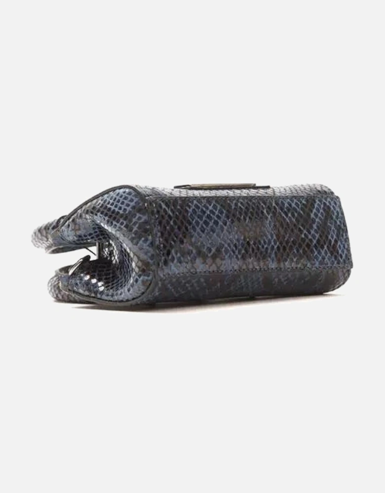 Chic Python Print Mini Tote Elegance Women - Blue Handbags