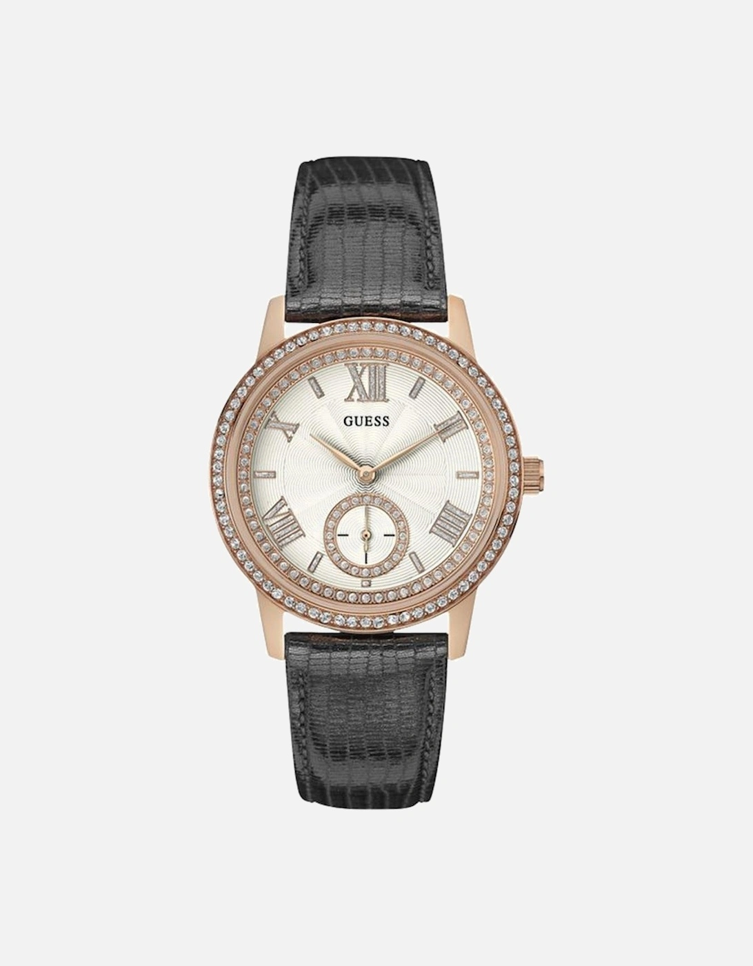 Quartz Stainless Steel Leather Strap Watch Women - Gray Watches, 2 of 1