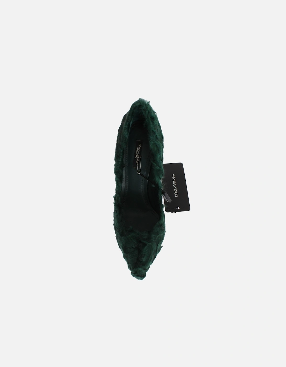 Green Xiangao Lamb Fur Leather Pumps Women