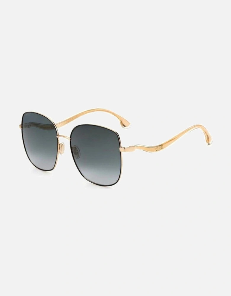 Metal Sunglasses with Grey Lenses Women - Gold