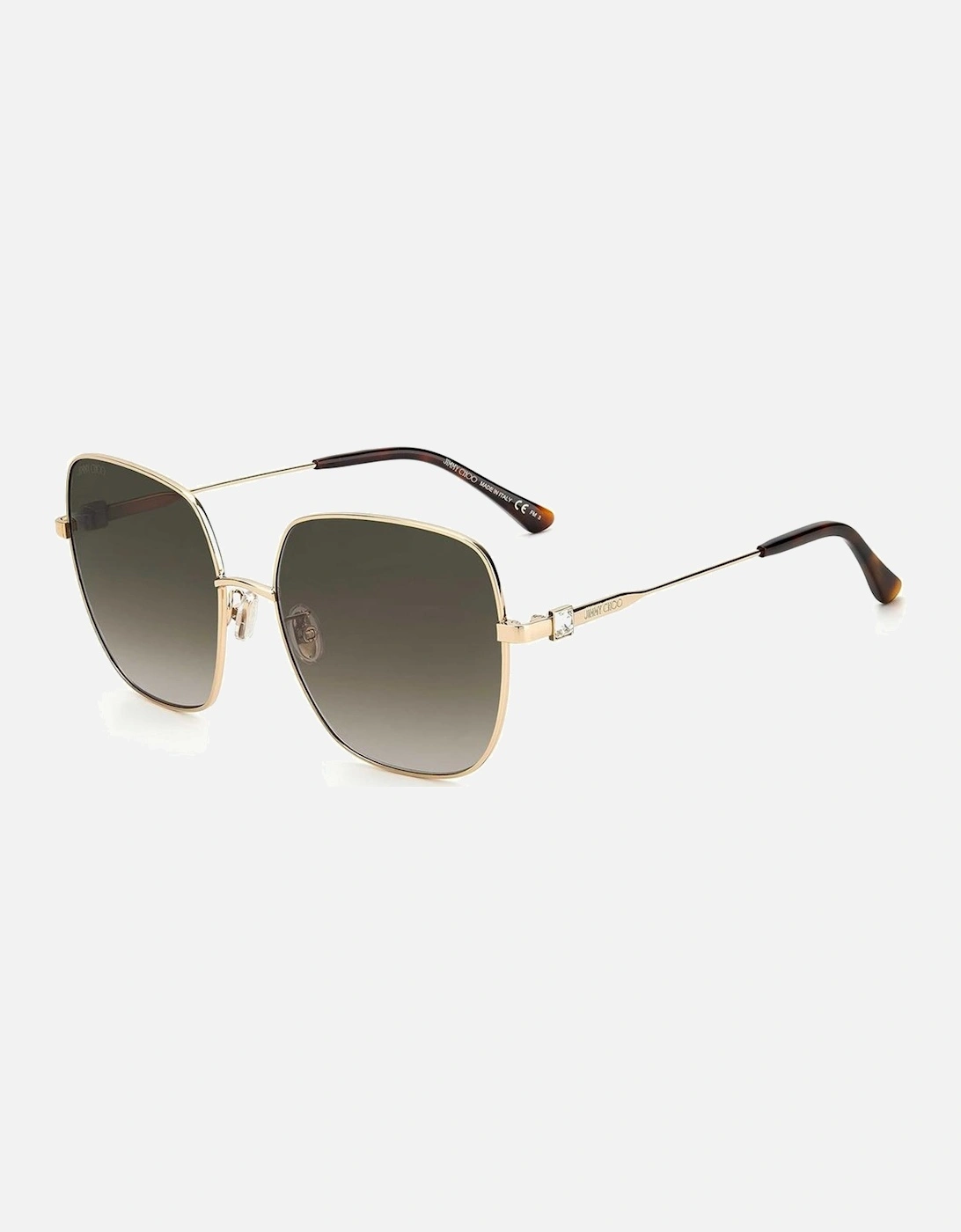 Metal Frame Oversized Cat-Eye Sunglasses Women - Gold, 2 of 1
