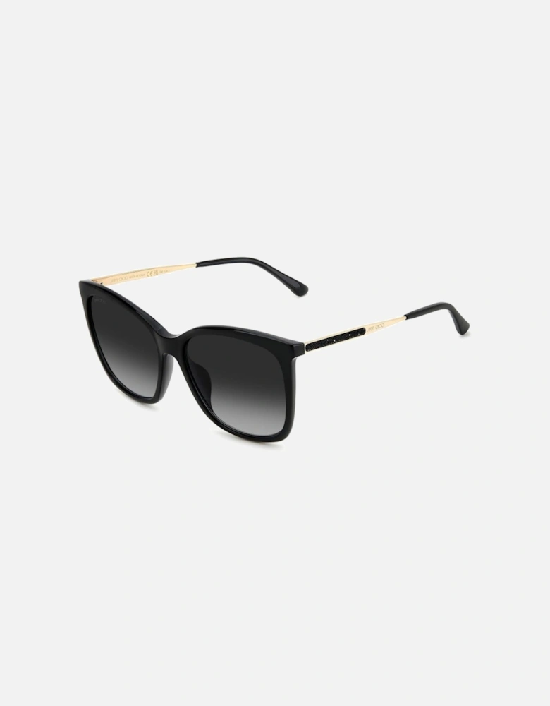 Metal Frame Cat Eye Sunglasses Women - Black