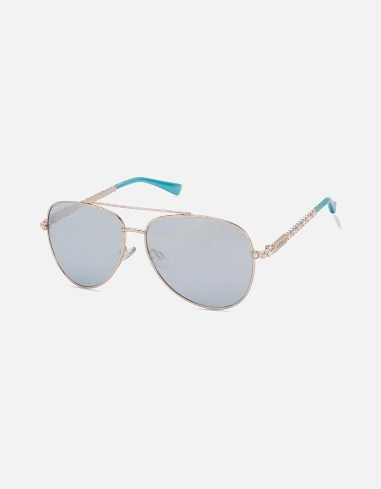 Metal Sunglasses with Gradient Lenses Women - Multicolor