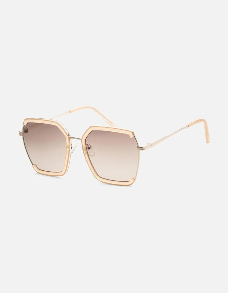 Metal Frame Gradient Cat 3 Sunglasses Women - Brown