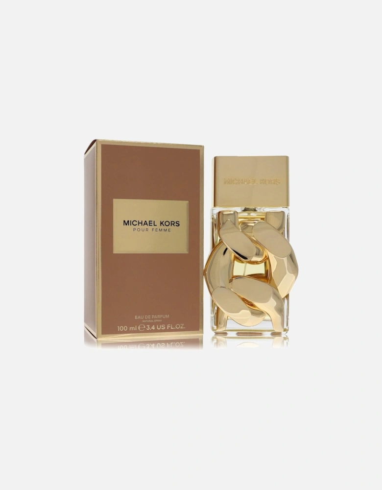 Pour Femme by Eau De Parfum Spray 3.4 oz for Women - Gold.