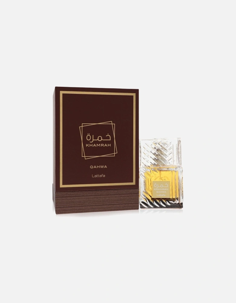 Khamrah Qahwa by Eau De Parfum Spray (Unisex) 3.4 oz for Men - Brown