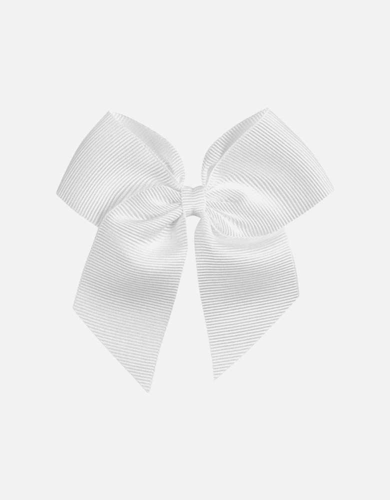 White Bow Clip