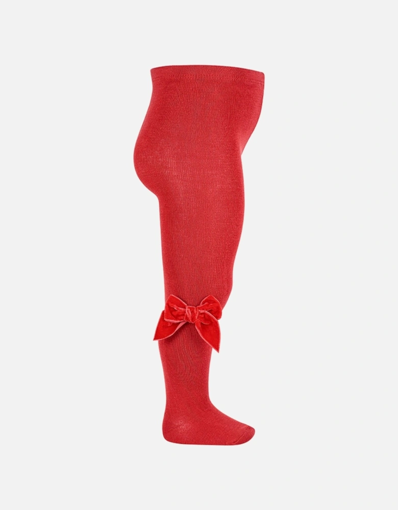 Red Velvet Bow Tights