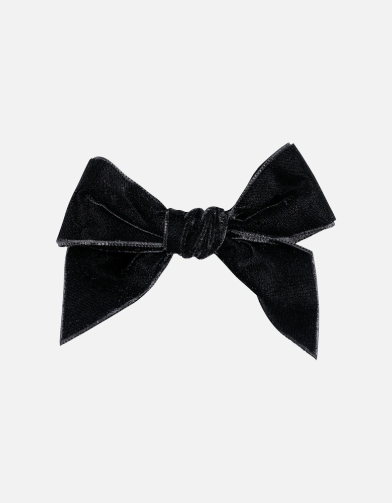 Black Velvet Bow Clip