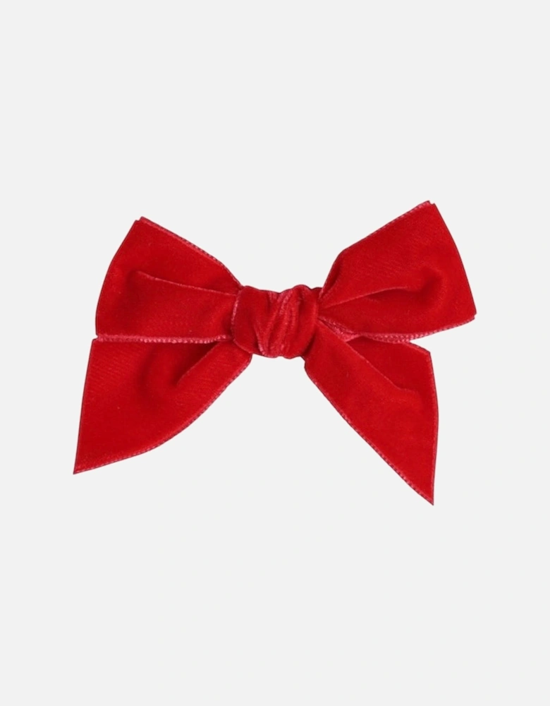 Red Velvet Bow Clip