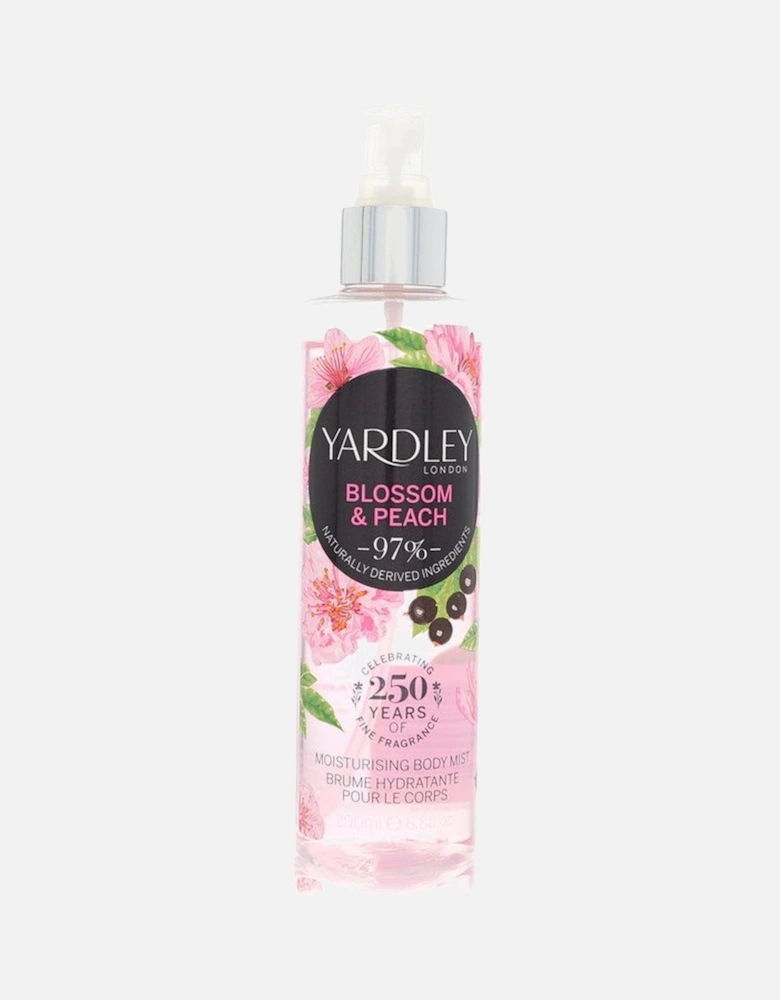Yardley Blossom & Peach by Moisturizing Body Mist 6.8 oz for Women
