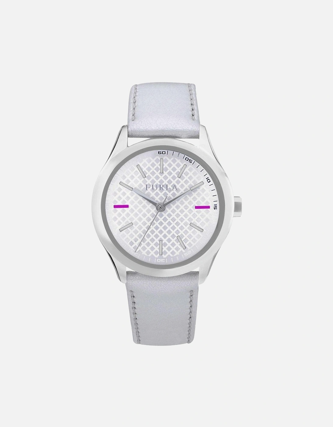 Steel Case Quartz Analog Watch with Leather Bracelet Women - White, 2 of 1