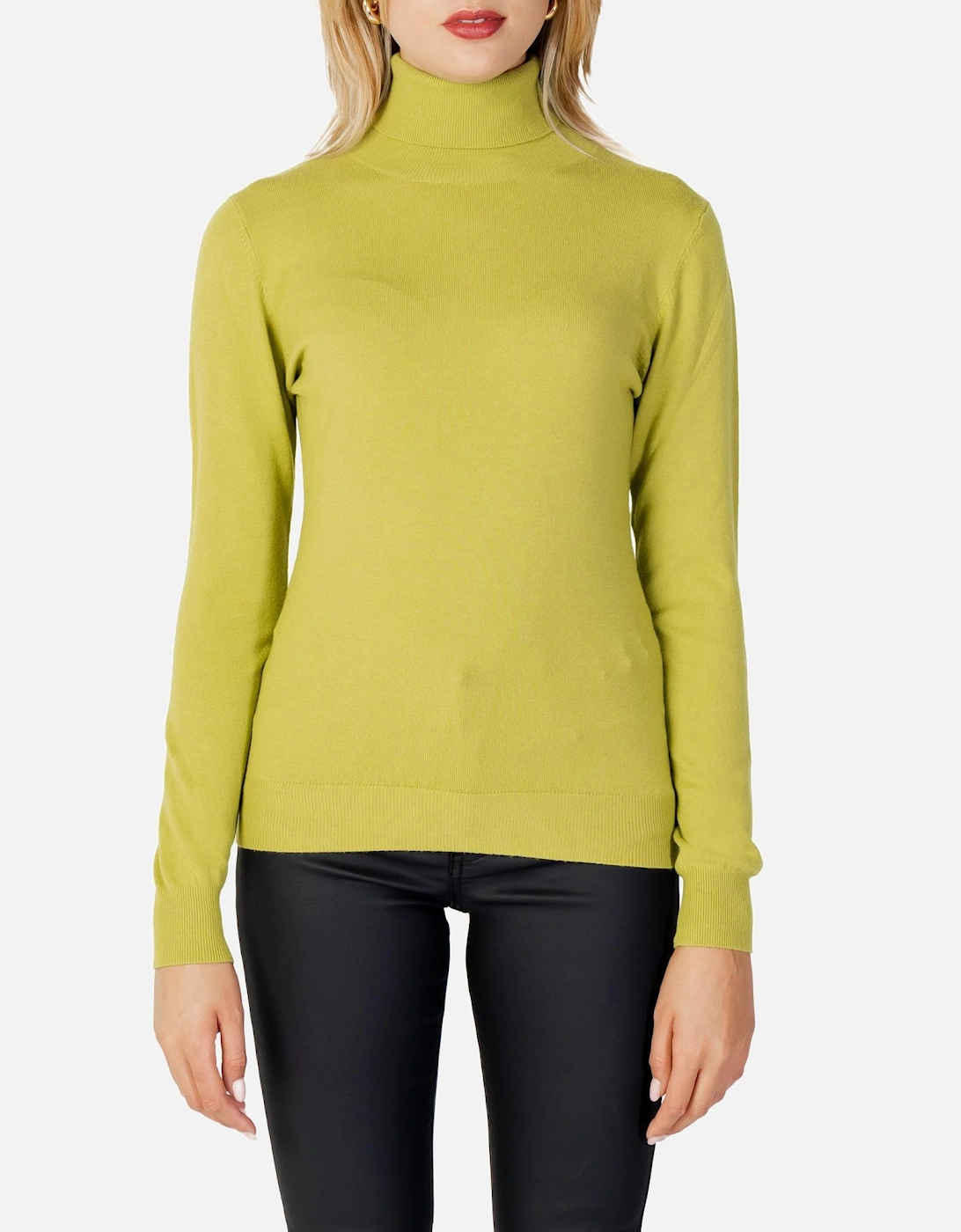 Mock Neck Knit Sweater Women - Green Knitwear, 3 of 2