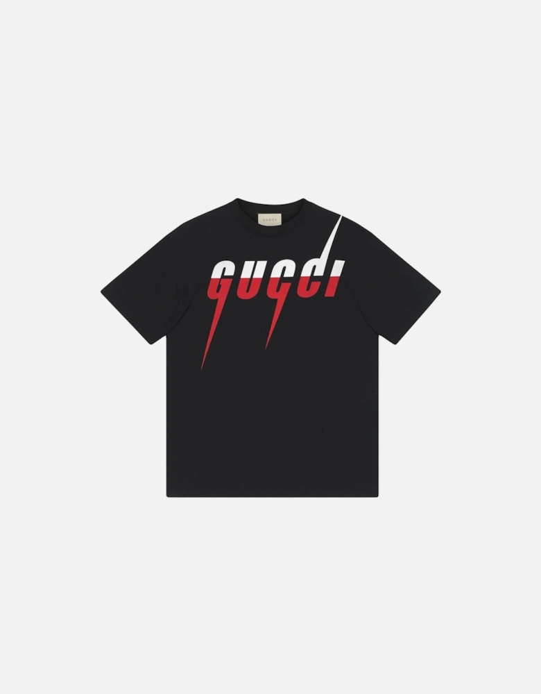 Blade Print T-shirt Black