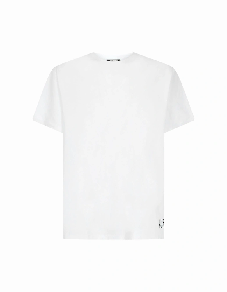 Back Logo Printed Oversized T-Shirt in White