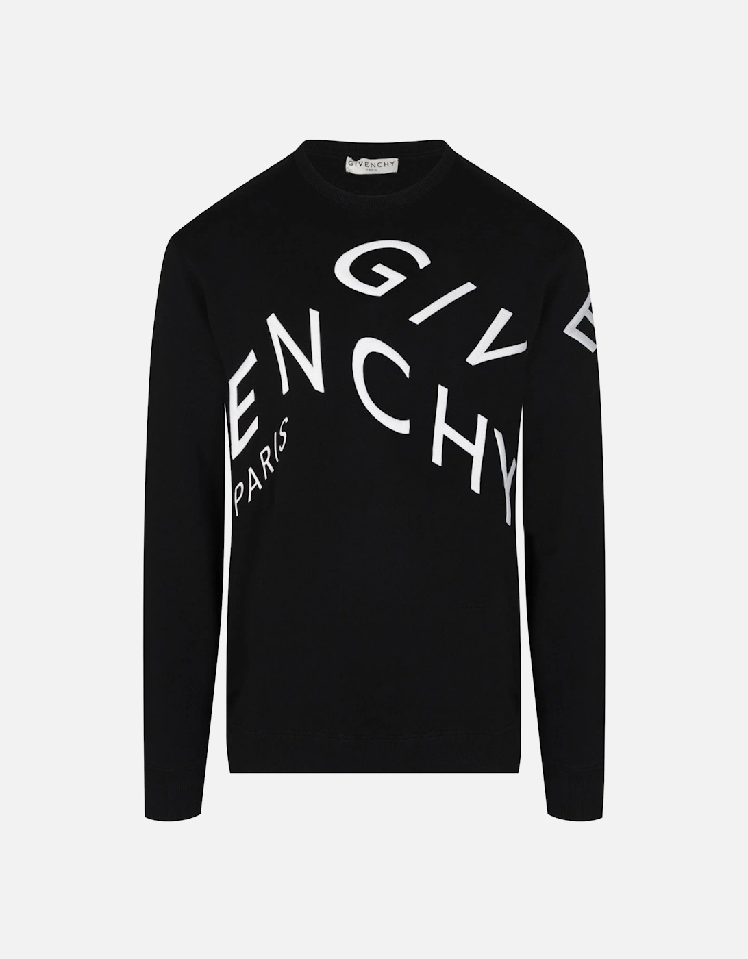 Refracted Embroidered Logo Sweatshirt in Black, 5 of 4