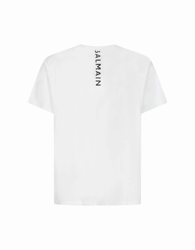 Back Logo Printed Oversized T-Shirt in White