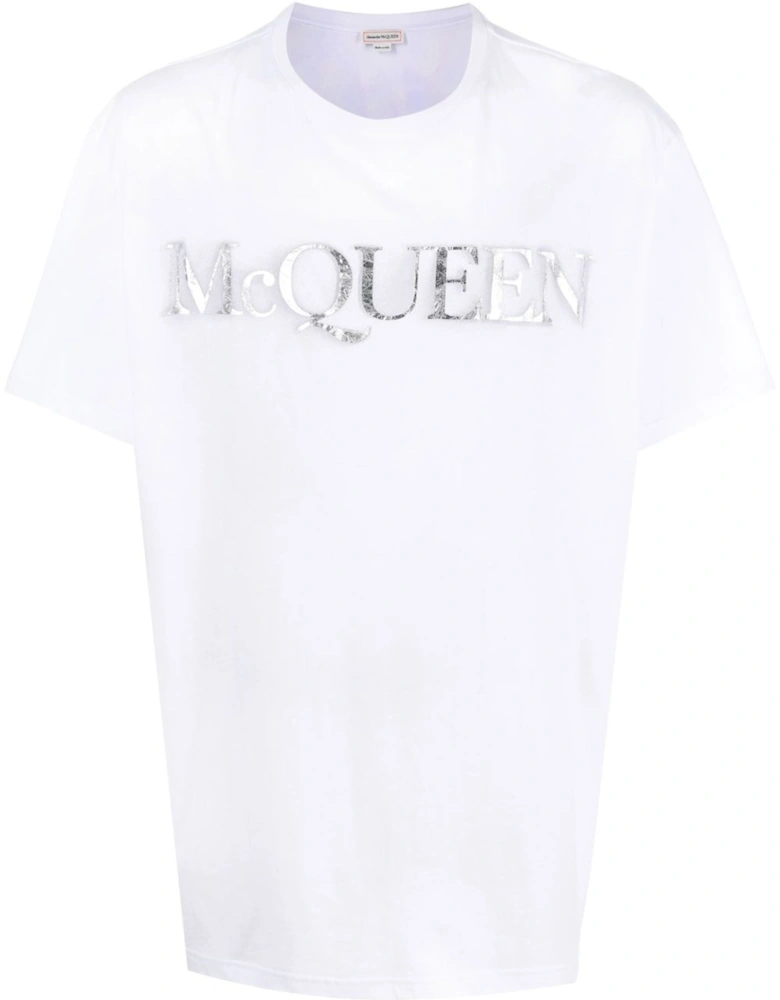 Spray Crush Logo Print T-Shirt in White